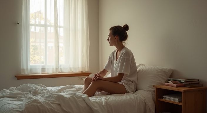 Een bescheiden slaapkamer in Groningen met persoonlijke accenten en rust.