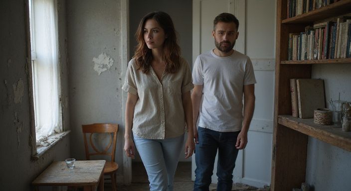 Een man en vrouw betreden een bescheiden kamer en gaan neuken in Groningen.