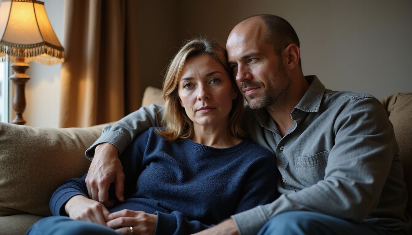 een stel zit op een bank