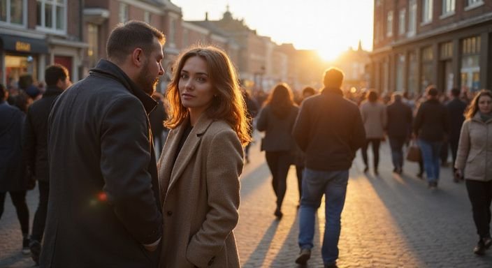 Drukke Grote Markt in Haarlem met converserende mensen in de avond. Drukke Grote Markt in Haarlem met converserende mensen in de avond.